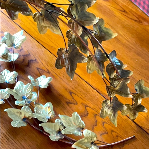 Vintage Brass/gold tone Home Interior ivy set - Picture 3 of 4